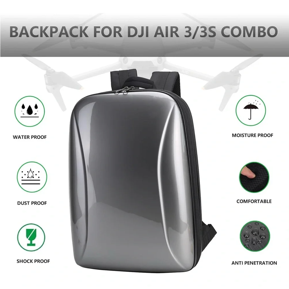 DJI Silver and Black Camera Bag with Protective Hard Shell